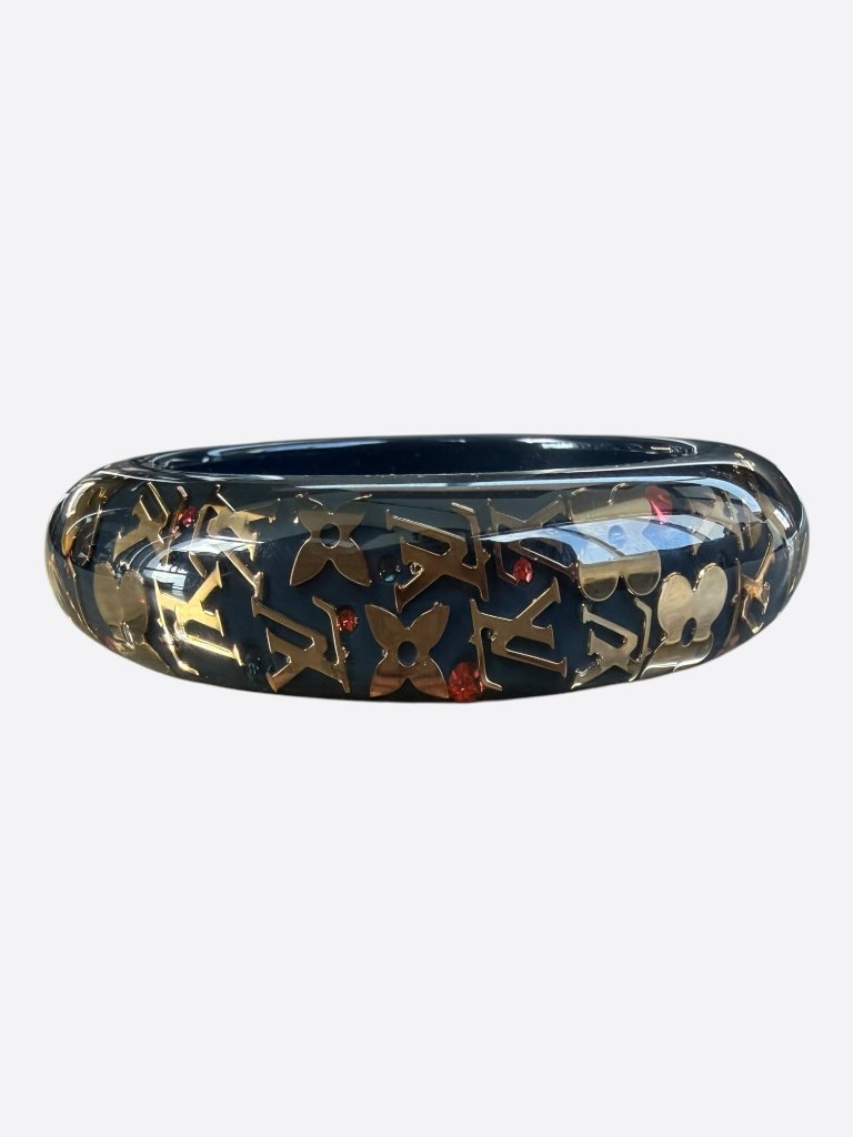 Louis Vuitton Navy & Gold Inclusion Bangle